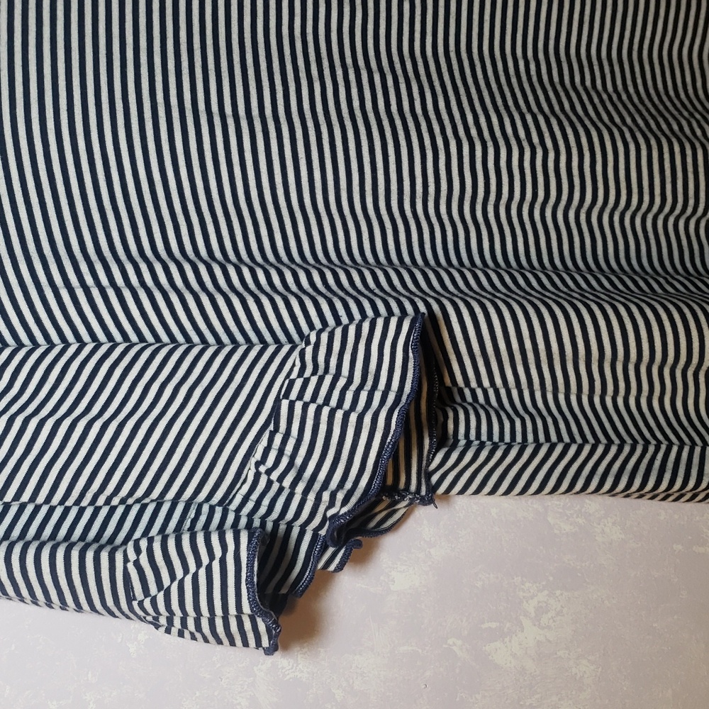 Suzanne Betro Navy and White Striped Top - Picture 2 of 5